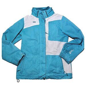 LIQUID Venture 5000 Ski Snowboard Jacket Waterproof Size Medium Blue White Grey